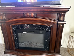 Solid wood fire place